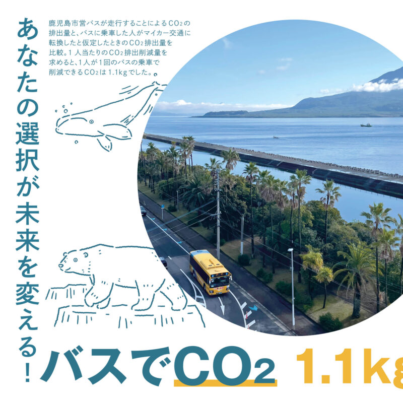 バスのエコ訴求ポスター画像